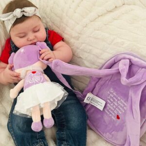 Ghiozdan Personalizat cu papusa detasabila flori de liliac