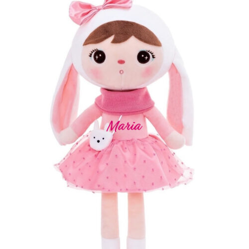 papusa personalizata iepuras cu fundita