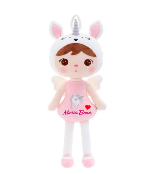 papusa personalizata unicorn pastel