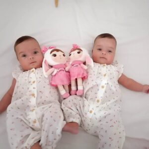 Papusa personalizata mini iepuras cu fundita