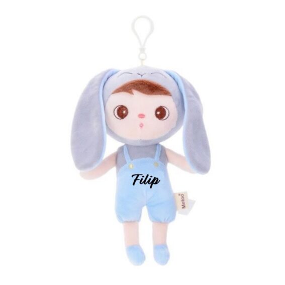 Papusa personalizata de plus Iepuras Baietel (mini)