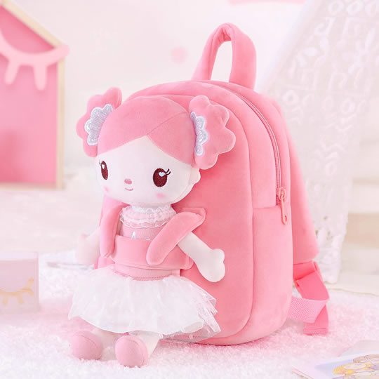 candy girl backpack with pink doll