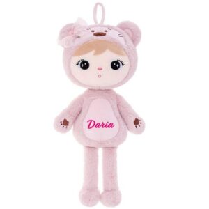 Papusa personalizata Ursulet Pufos Roz