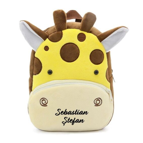 ghiozdan personalizat girafa 2