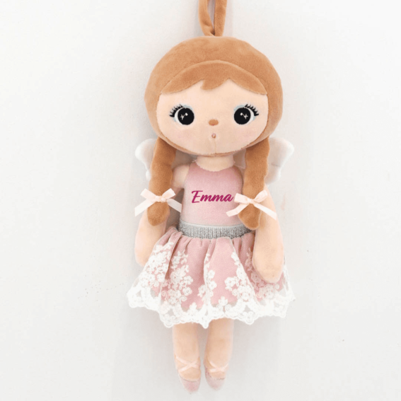 Papusa personalizata Ingeras cu codite Roz (mini).fw