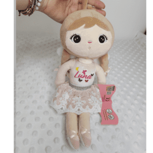 papusa personalizata ingeras roz cu codite mini1