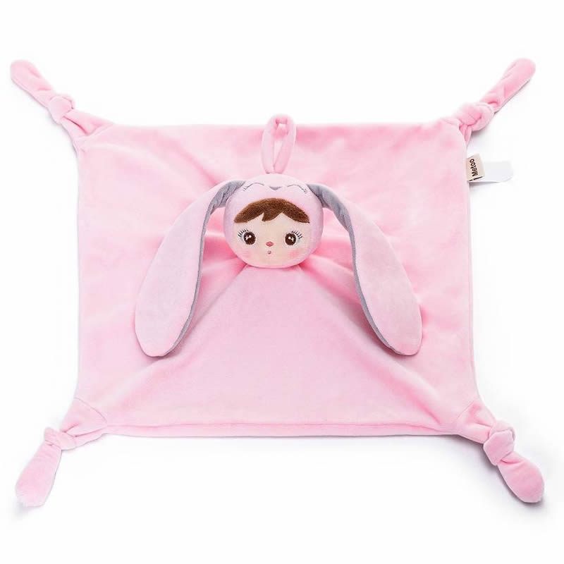 Jucarie paturica pentru bebelusi Iepuras roz 2