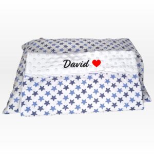 Set personalizat Paturica cu doua fete si Perna Stele cazatoarea 1