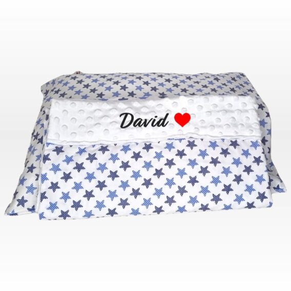 Set personalizat Paturica cu doua fete si Perna Stele cazatoarea 1