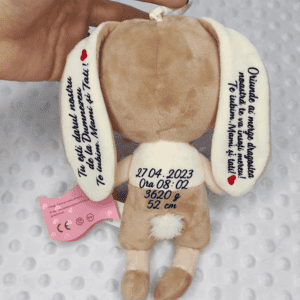 papusa personalizata iepuras baietel poznas mini