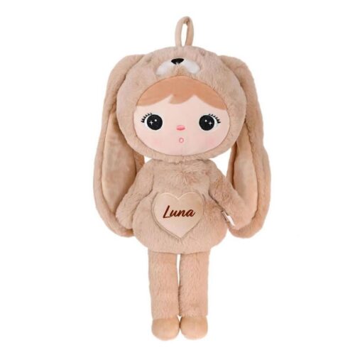 Papusa personalizata Iepuras Pufos Caramel
