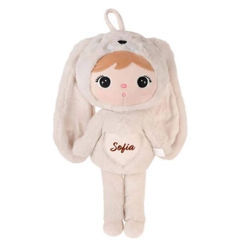 Papusa personalizata Iepuras Pufos Crem