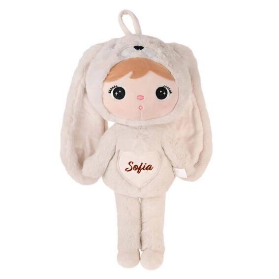 Papusa personalizata Iepuras Pufos Crem