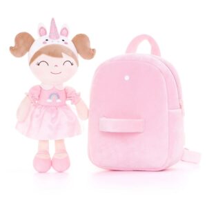 ghiozdan personalizat unicorn cu papusa detasabila 3