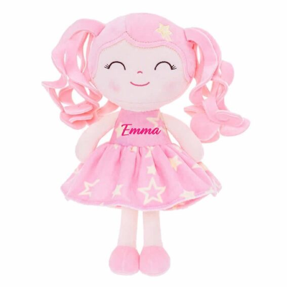 Papusa personalizata înstelată roz (mini)