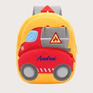 Ghiozdan personalizat Masinuta Pompieri