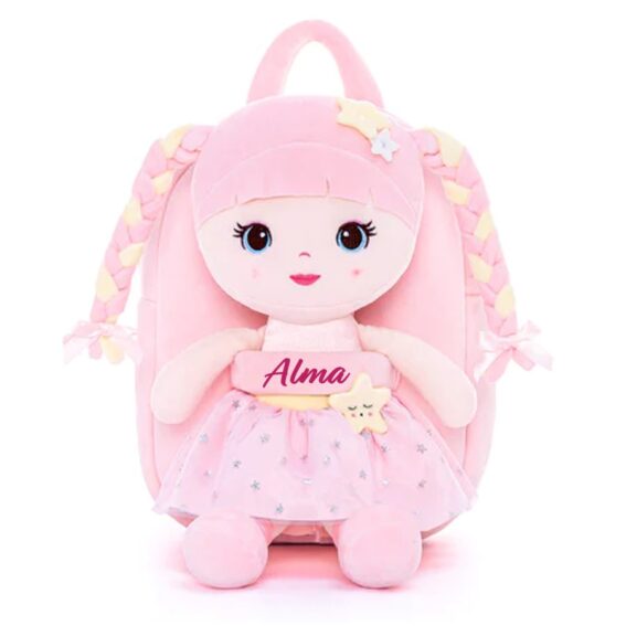 Ghiozdan personalizat Fetita Roz Bombon