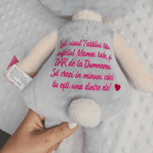 papusa personalizata iepuras gri2