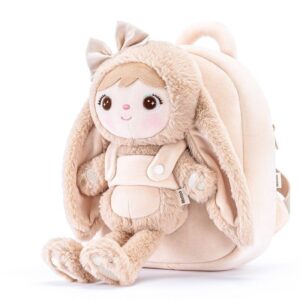 eng pl Metoo Smiled Fluffy Bunny with Bow Bacpack Beige 492 2[1]