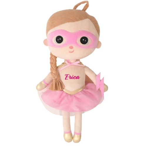 Papusa personalizata Super Girl cu Pelerina