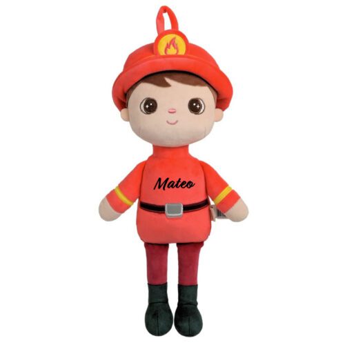 Papusica personalizata de plus Pompier