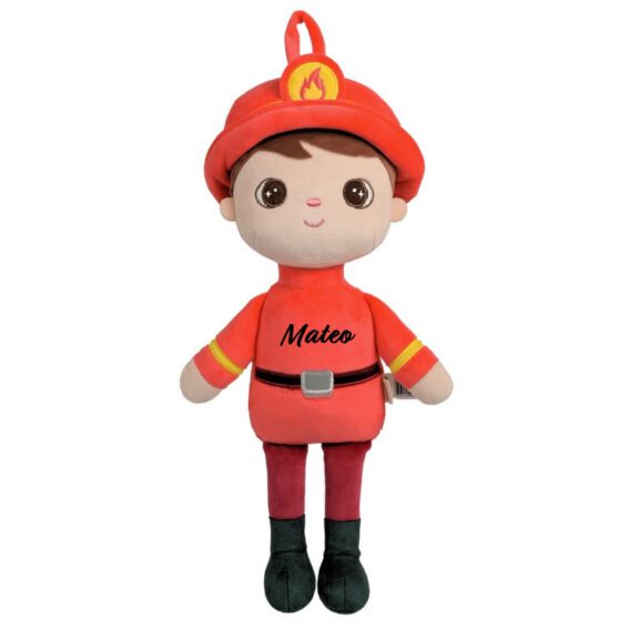 Papusica personalizata de plus Pompier