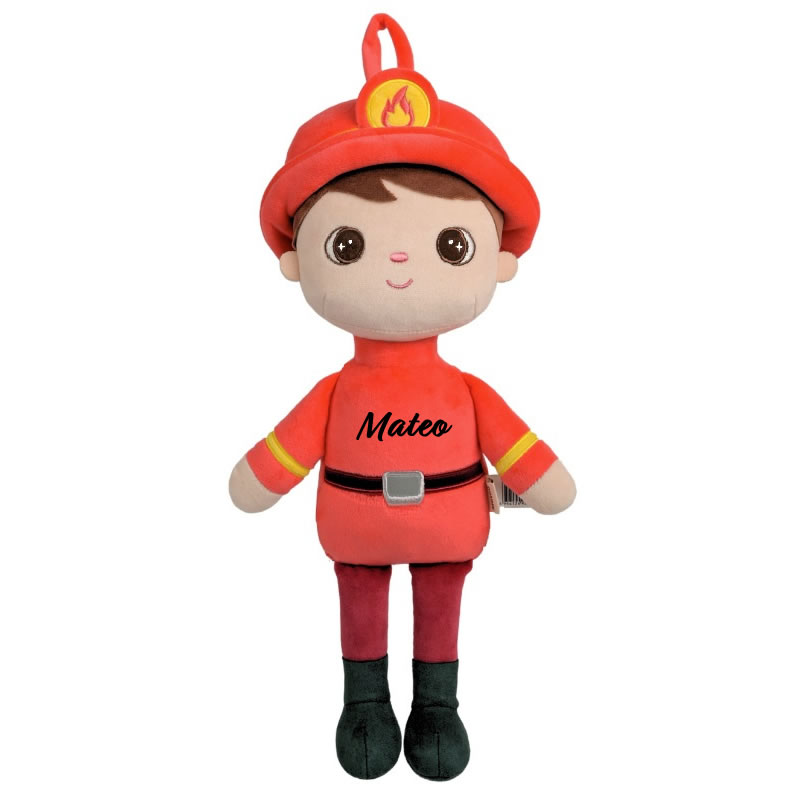 Papusica personalizata de plus Pompier