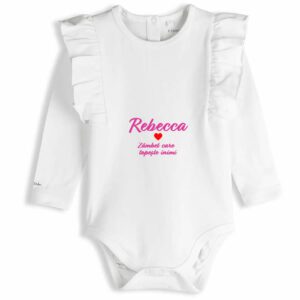 Body personalizat din bumbac pentru bebeluși 12 18 Luni fete