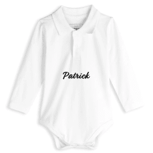 Body personalizat polo din bumbac pentru bebeluși 0 3 Luni baiat.fw