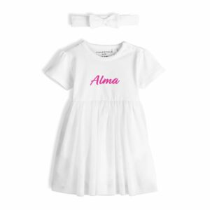Rochie Personalizată cu Body și fustă din tul 0 3 Luni