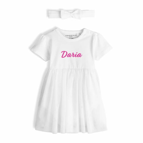 Rochie Personalizată cu Body și fustă din tul 9 12 Luni