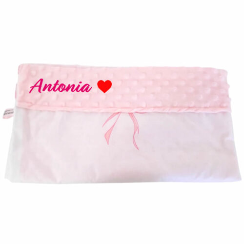 Paturica personalizata – Fundite si Minky Roz