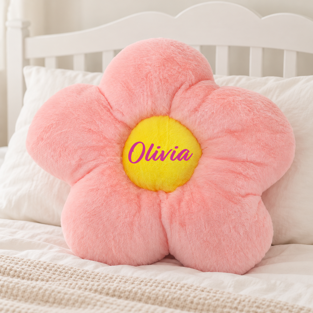 Perna personalizata Floare Roz XL