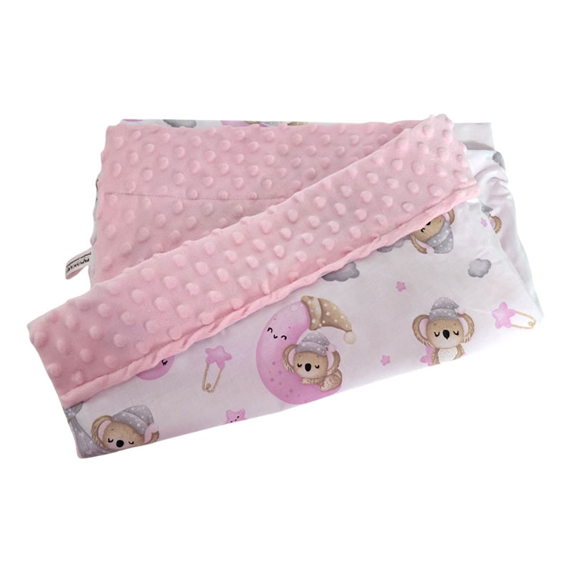 Paturica personalizata – Vise plăcute fetiță minky roz 2